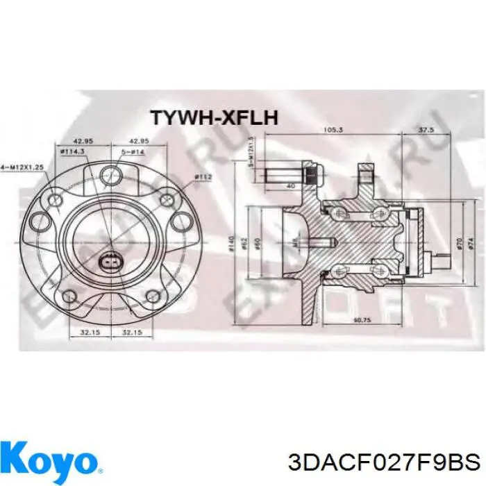 Comprar 3DACF027F9BS Koyo Bujes de ruedas