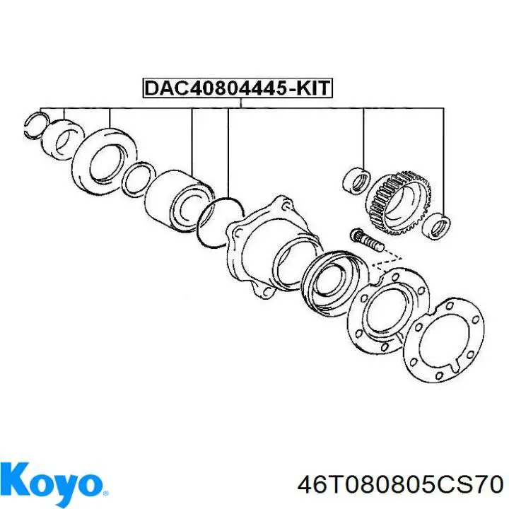 Cojinete de cubo delantero Koyo 46T080805CS70 precio, desde 48,62 EUR