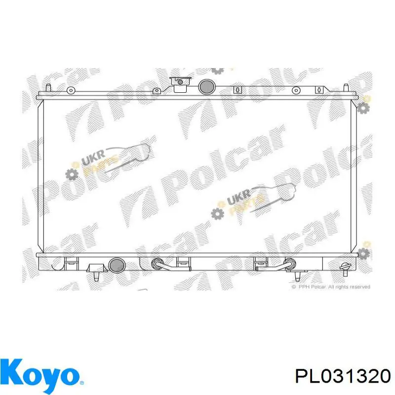 PL031320 Koyo radiador refrigeración del motor