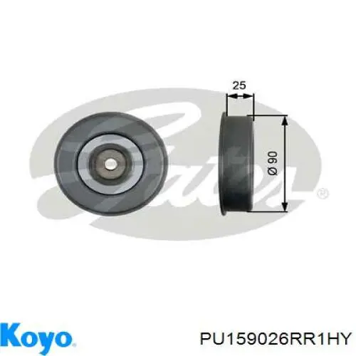 Polea tensora correa poli V PU159026RR1HY Koyo