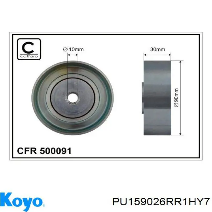 Comprar PU159026RR1HY7 Koyo Polea inversión/guía, correa poli V