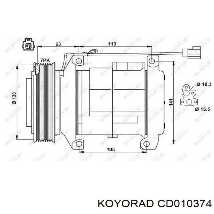 CD010374 Koyorad condensador aire acondicionado