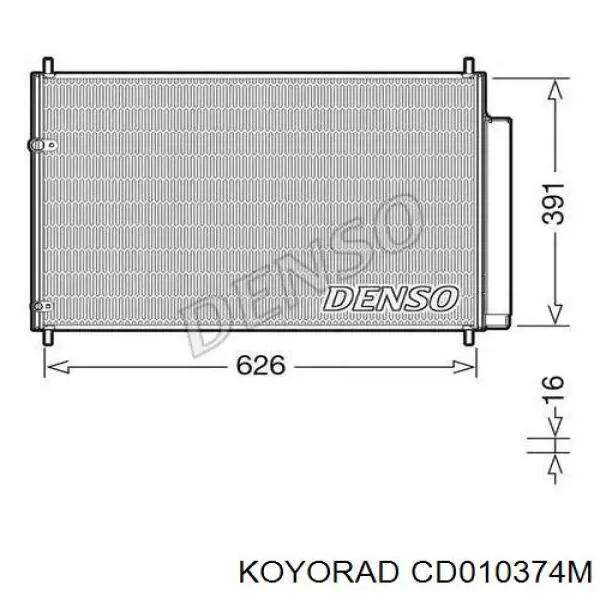 CD010374M Koyorad Radiador de aire acondicionado