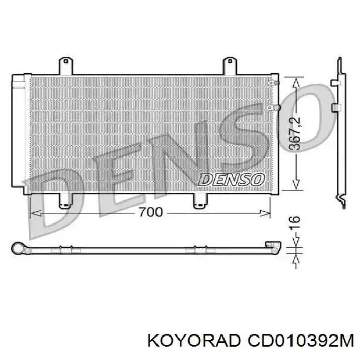 CD010392M Koyorad condensador aire acondicionado