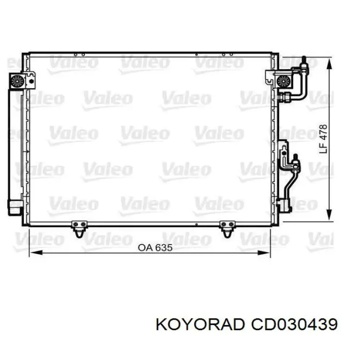 CD030439 Koyorad condensador aire acondicionado