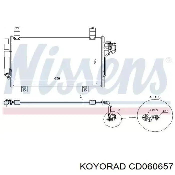 CD060657 Koyorad Radiador de aire acondicionado
