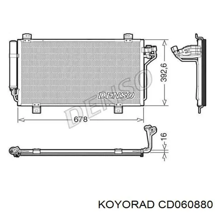 Comprar CD060880 Koyorad Condensador de aire acondicionado