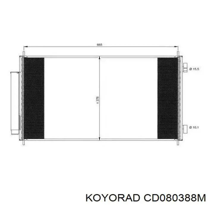 CD080388M Koyorad condensador aire acondicionado