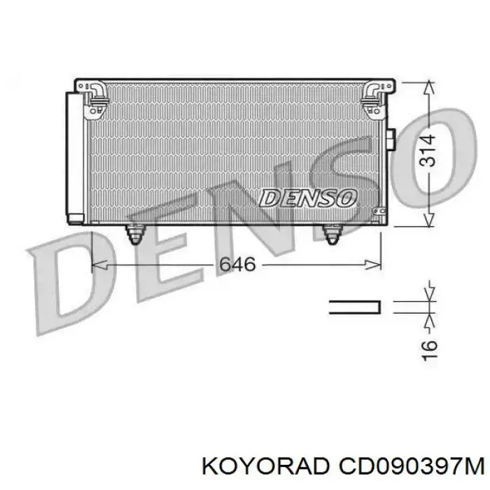 CD090397M Koyorad condensador aire acondicionado