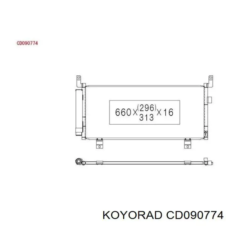 CD090774 Koyorad Radiador de aire acondicionado