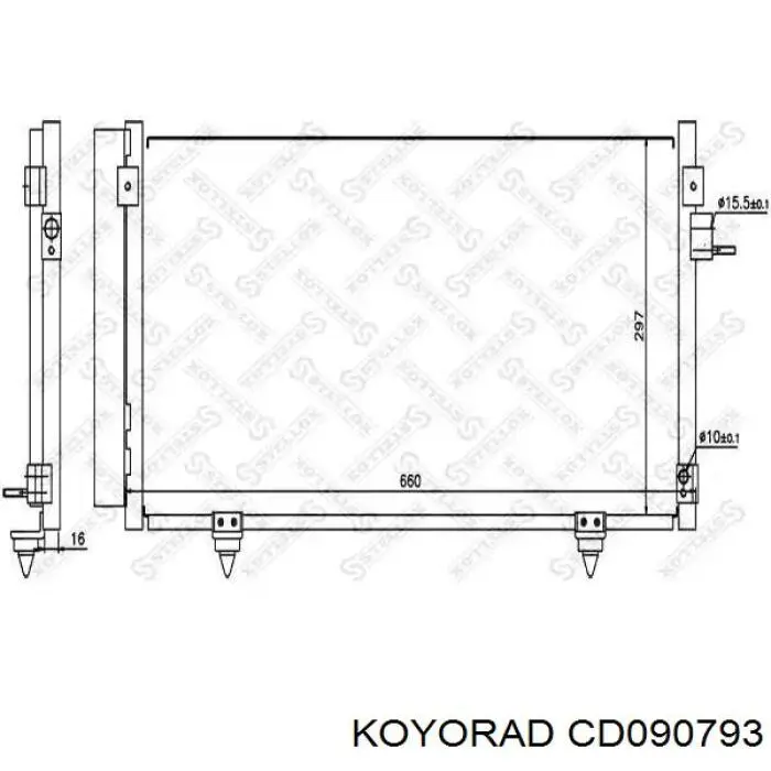 Condensador aire acondicionado CD090793 Koyorad