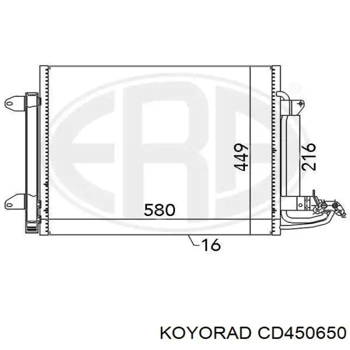 CD450650 Koyorad condensador aire acondicionado