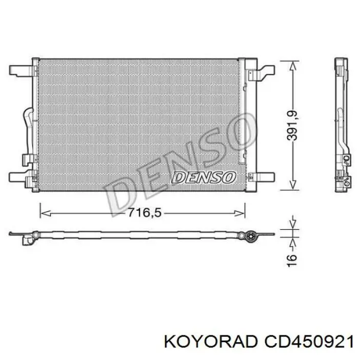 CD450921 Koyorad condensador aire acondicionado