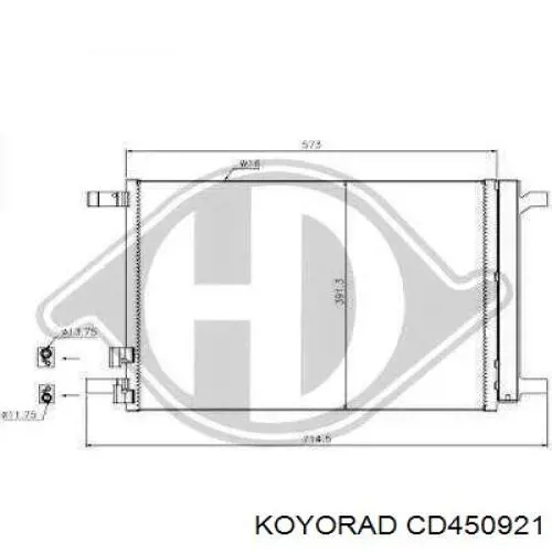 CD450921 Koyorad Radiador de aire acondicionado