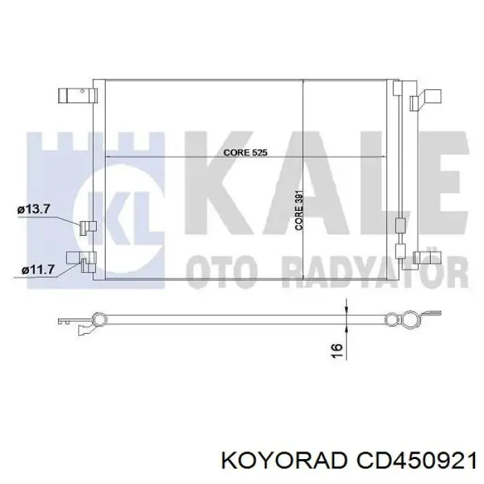 Condensador aire acondicionado CD450921 Koyorad