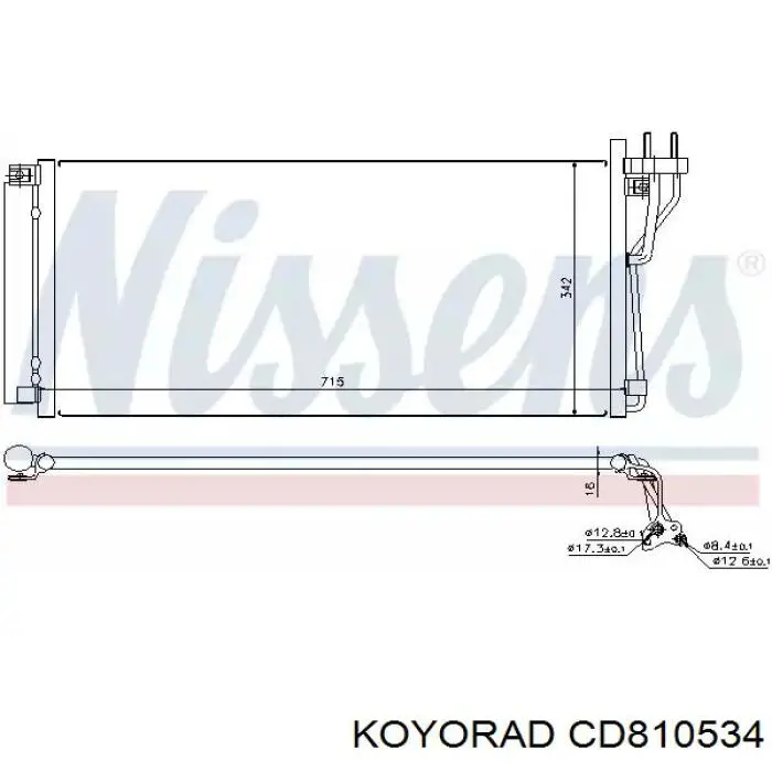 CD810534 Koyorad condensador aire acondicionado