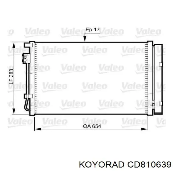 CD810639 Koyorad Radiador de aire acondicionado