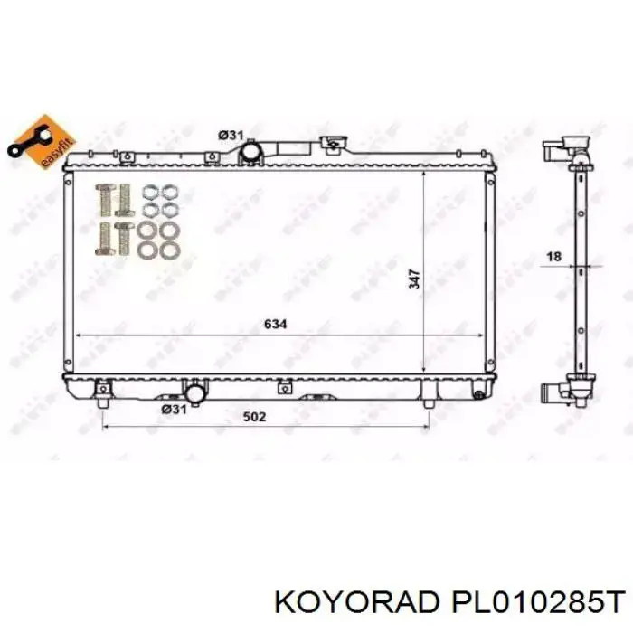 PL010285T Koyorad radiador