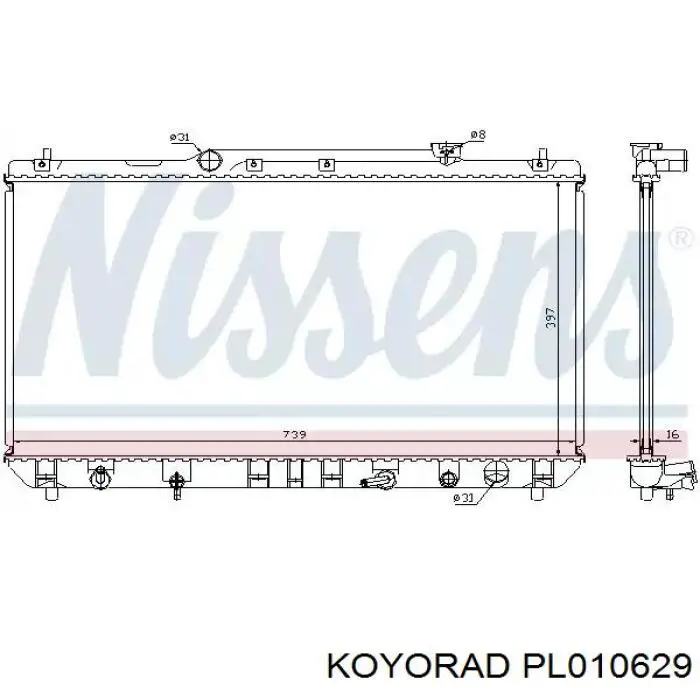 Radiador PL010629 Koyorad