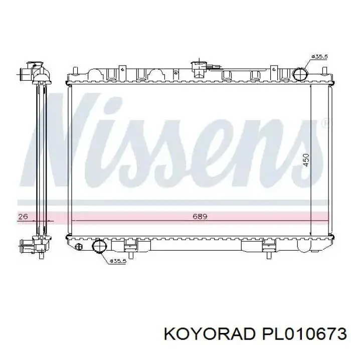 PL010673 Koyorad radiador refrigeración del motor