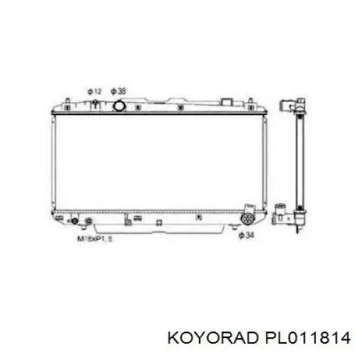 PL011814 Koyorad radiador refrigeración del motor