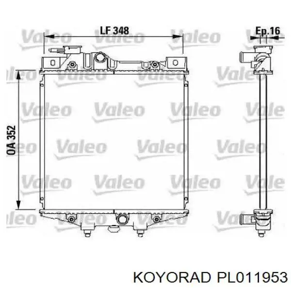 Radiador 1640021300 Toyota
