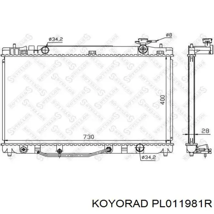 Água radiador Koyorad PL011981R precio, desde 117,64 EUR