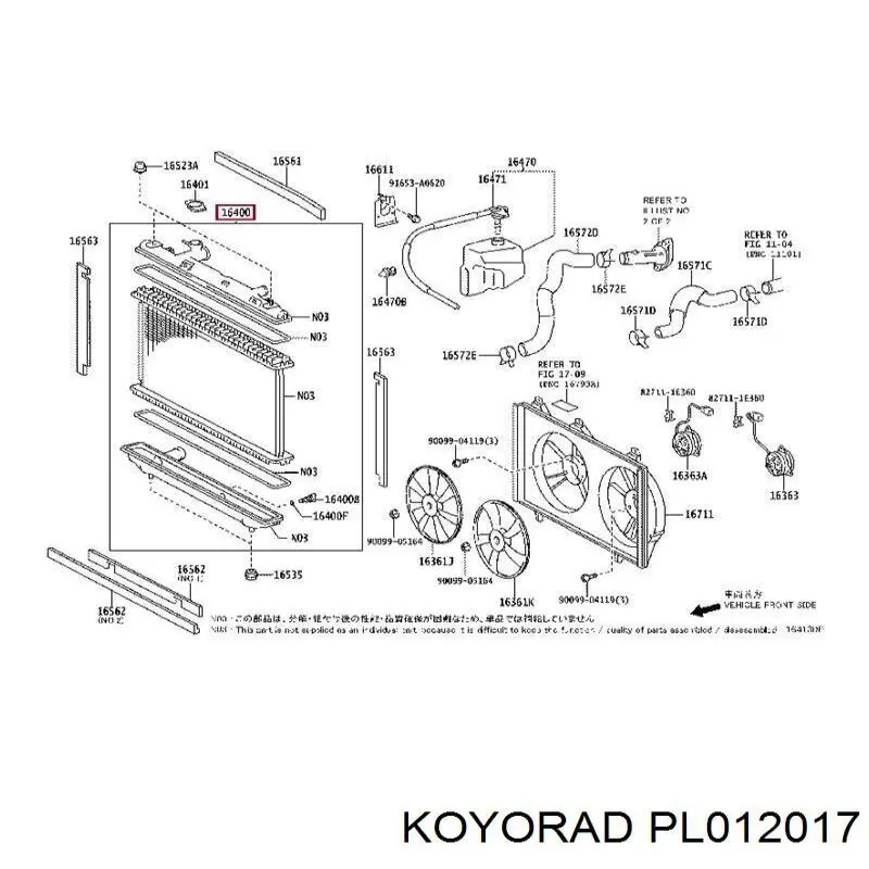 Radiador PL012017 Koyorad