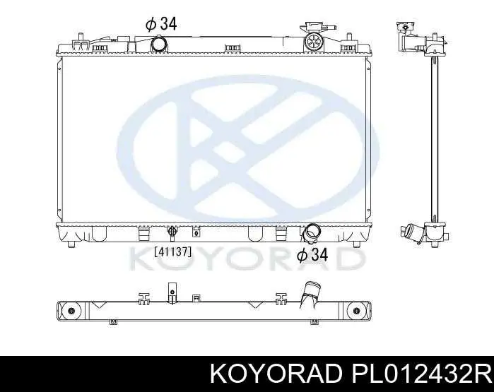 Radiador PL012432R Koyorad