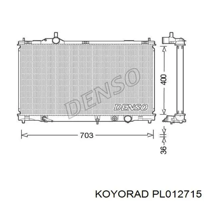 PL012715 Koyorad radiador refrigeración del motor