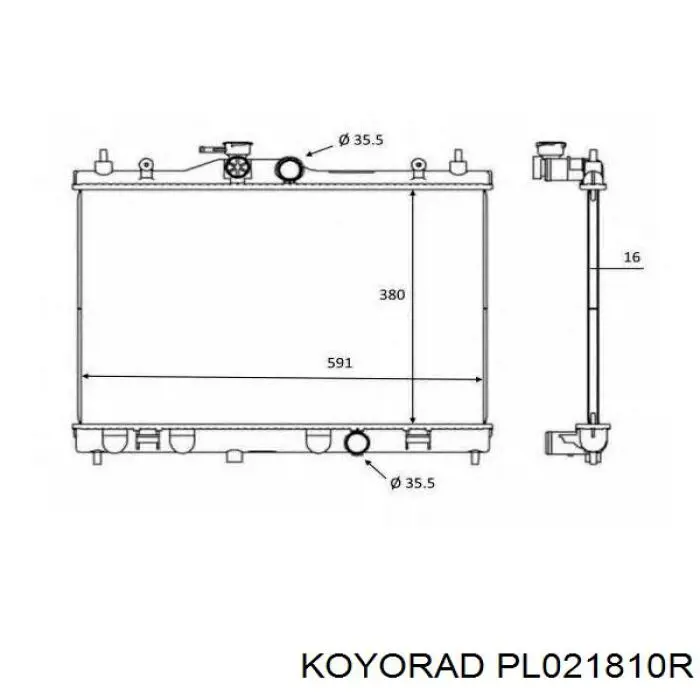 Água radiador Koyorad PL021810R precio, desde 97,03 EUR