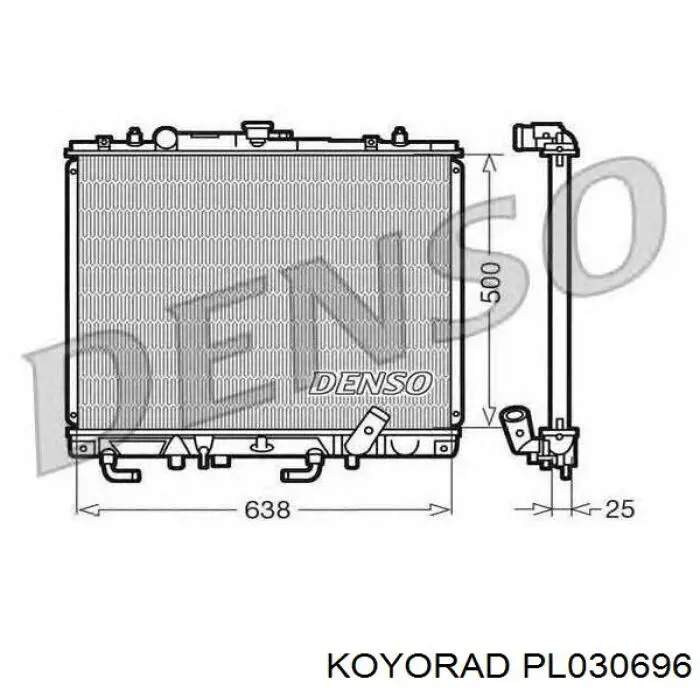 DRM45016 NPS radiador refrigeración del motor