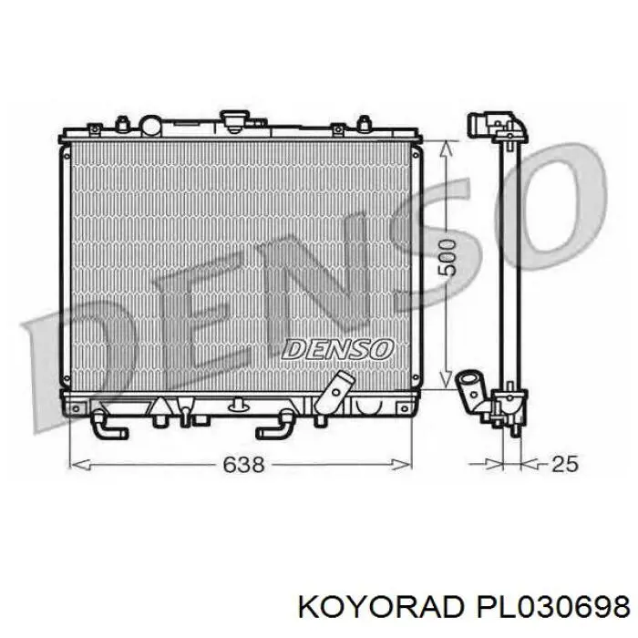 PL030698 Koyorad radiador refrigeración del motor