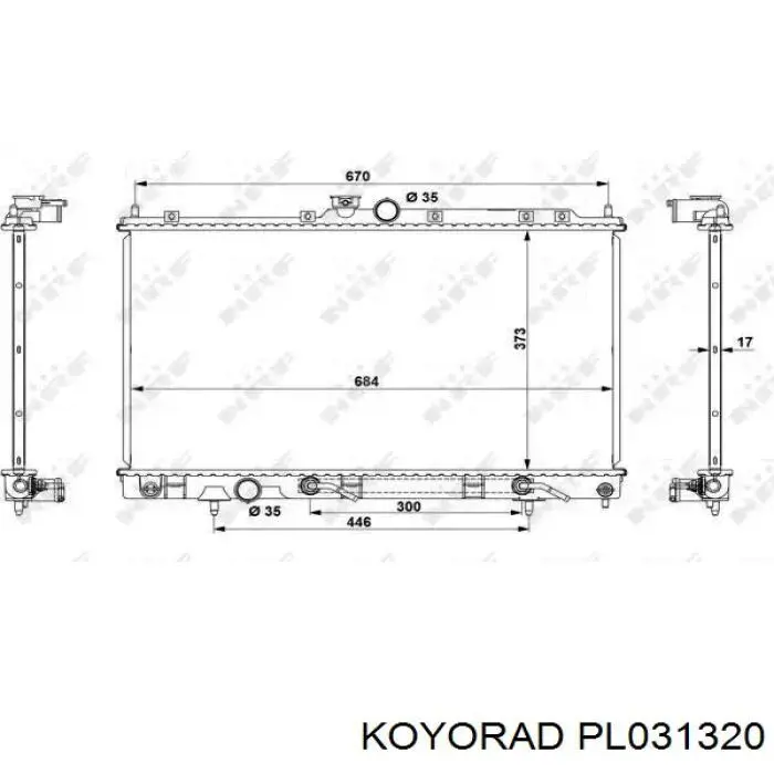 Comprar PL031320 Koyorad Radiador de auto