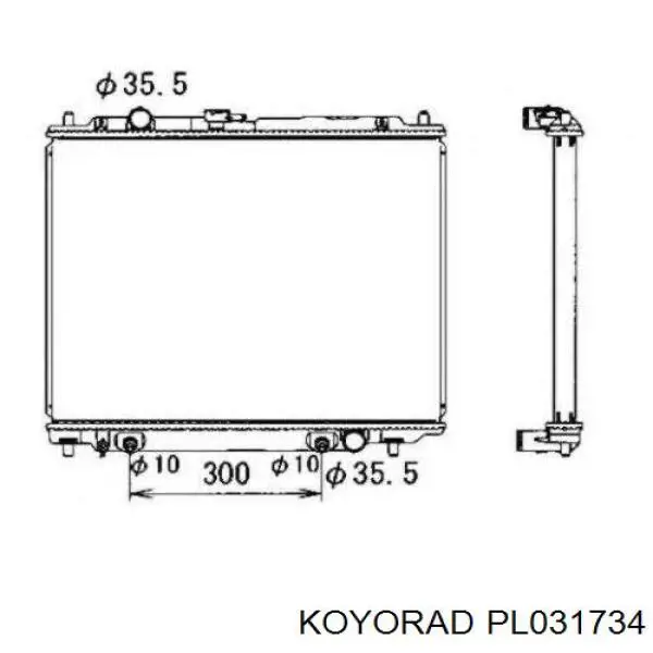 Radiador PL031734 Koyorad