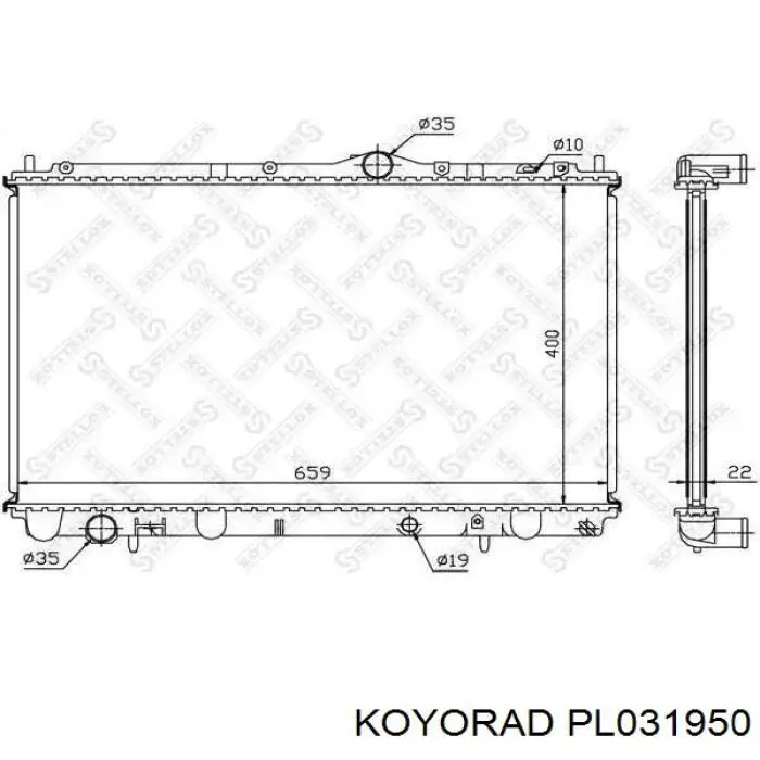 Água radiador Koyorad PL031950 precio, desde 136,52 EUR
