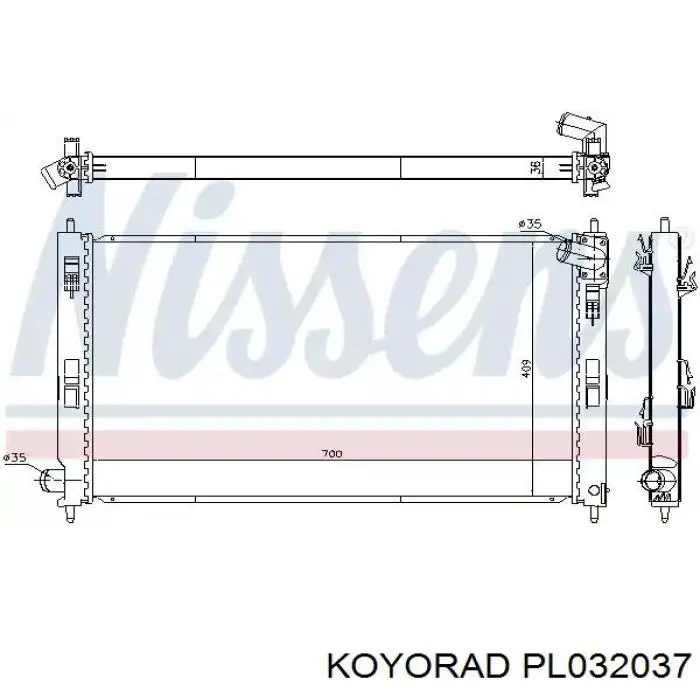 Água radiador Koyorad PL032037 precio, desde 121,97 EUR