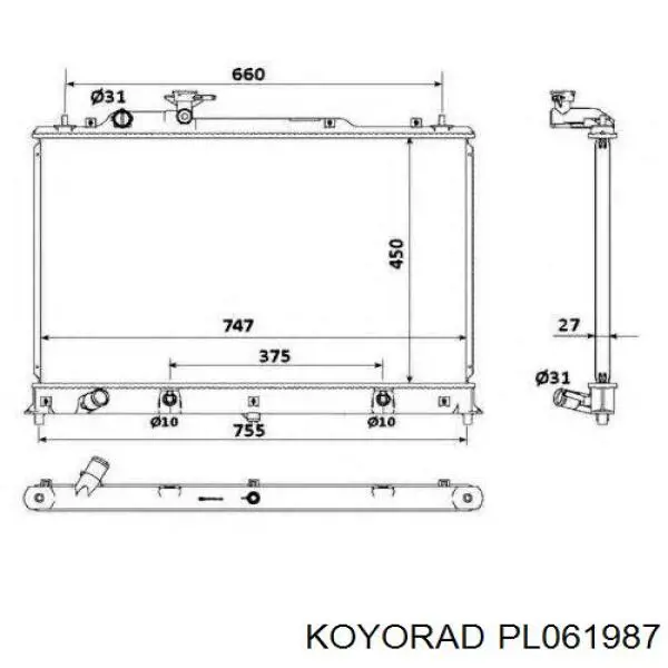PL061987 Koyorad Refrigeración del motor