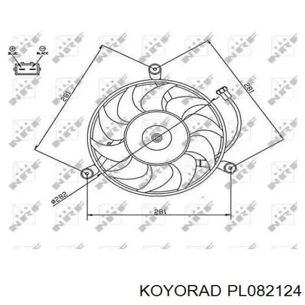 PL082124 Koyorad radiador refrigeración del motor