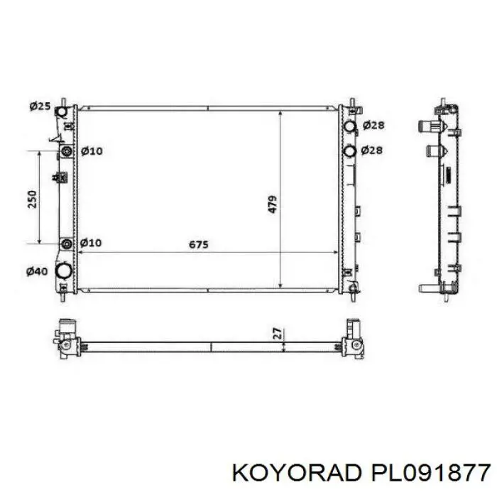 Água radiador Koyorad PL091877 precio, desde 187,28 EUR