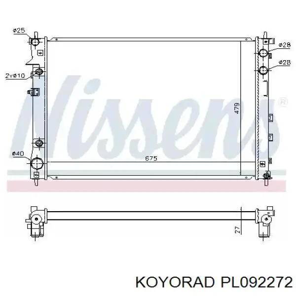 Água radiador Koyorad PL092272 precio, desde 199,23 EUR