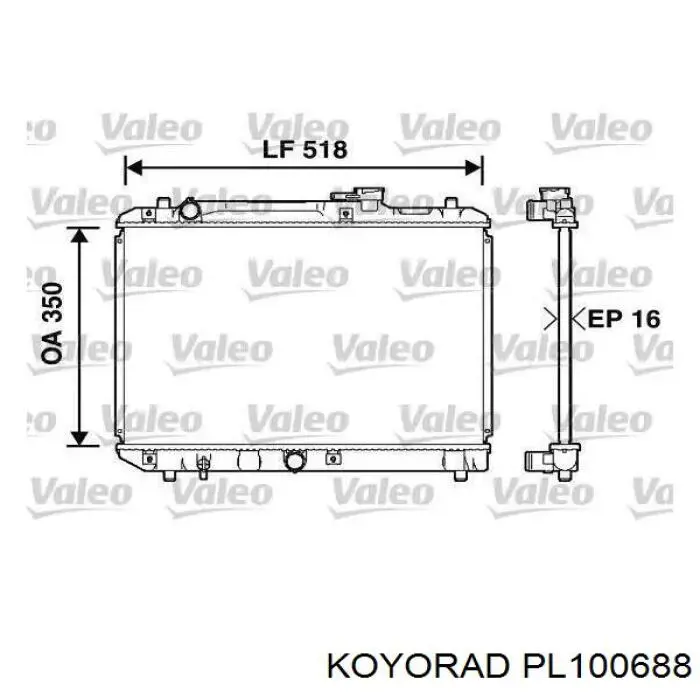 1770060G00 Market (OEM) radiador refrigeración del motor