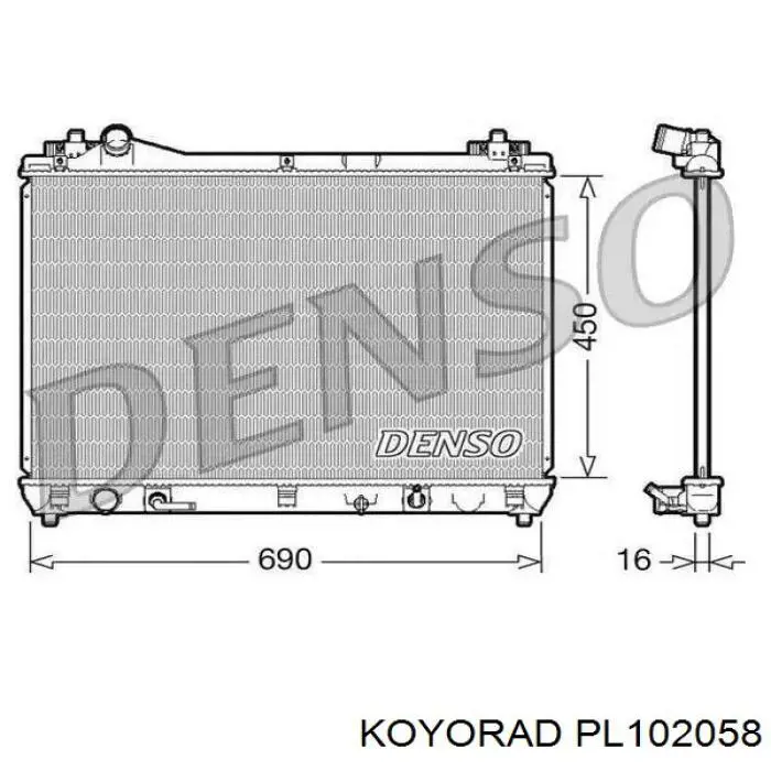 Comprar PL102058 Koyorad Radiador de auto