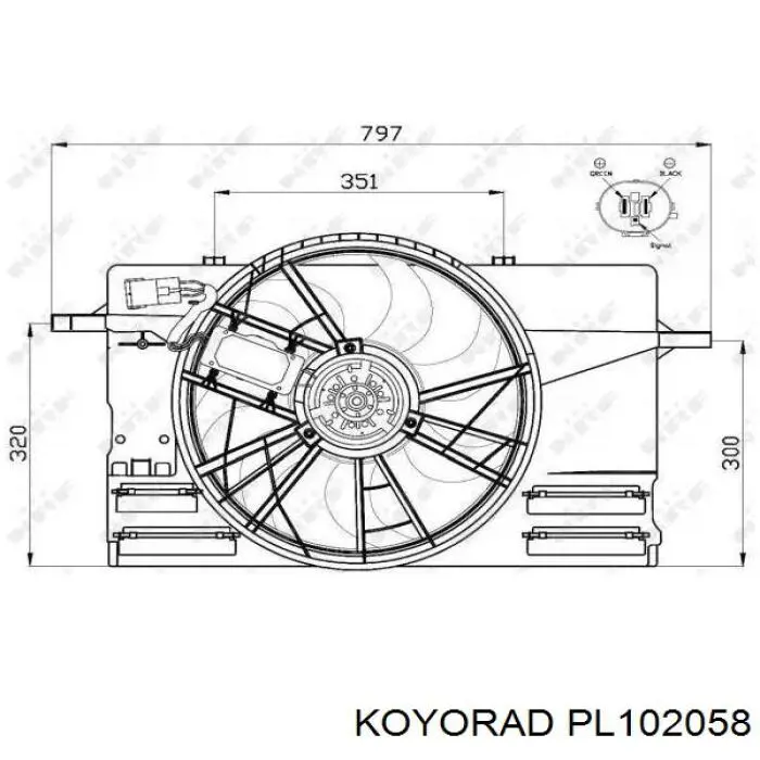 Radiador PL102058 Koyorad