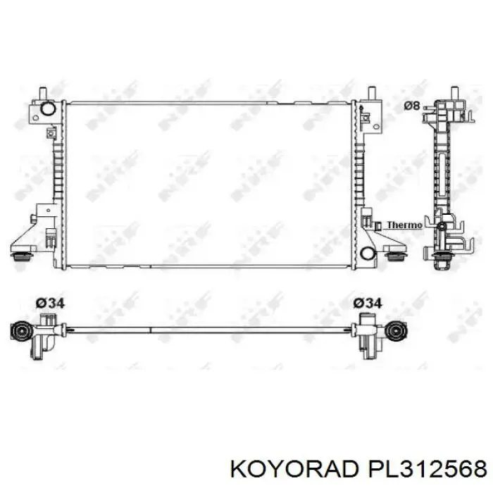 Radiador PL312568 Koyorad