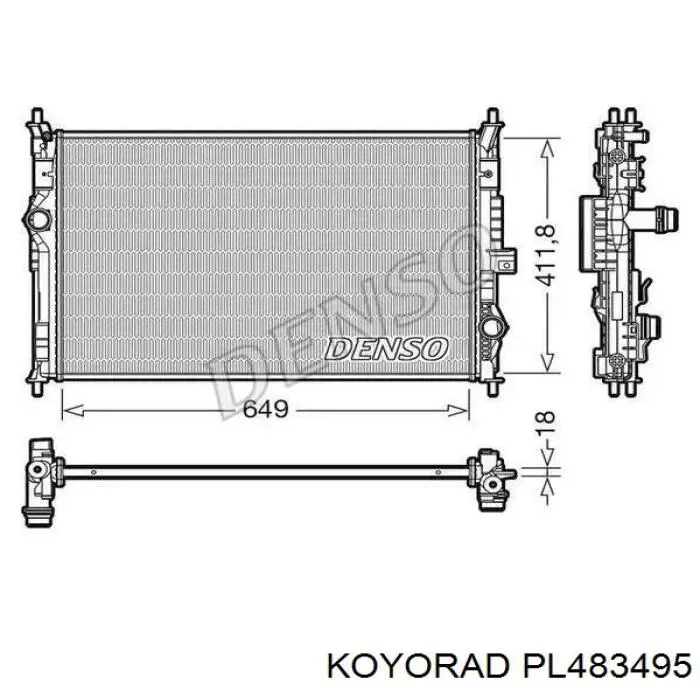 Radiador 1610017680 Peugeot/Citroen
