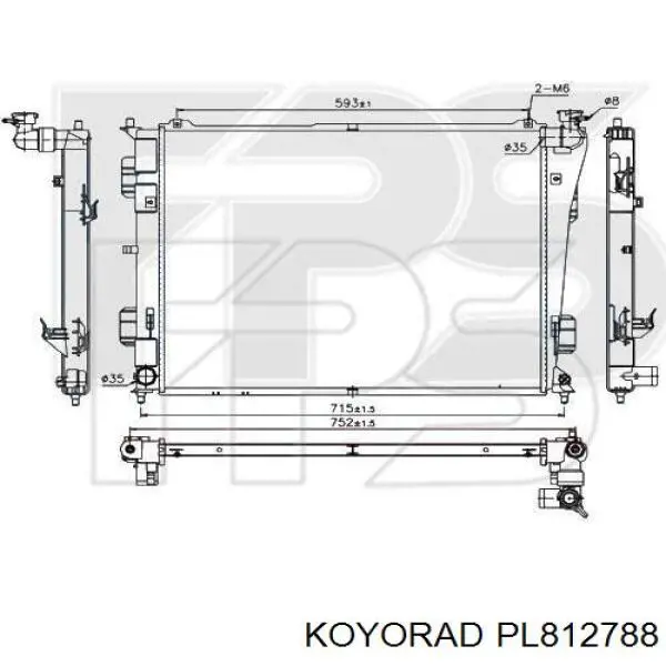 Radiador 613HNA188 TYC