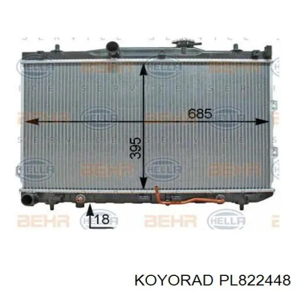 PL822448 Koyorad radiador refrigeración del motor