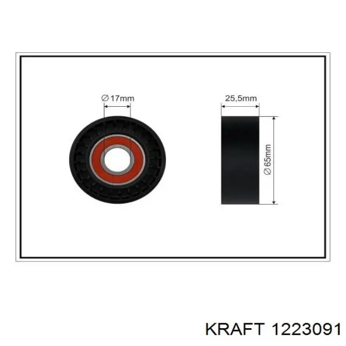 1223091 Kraft rodillo, correa trapecial poli v