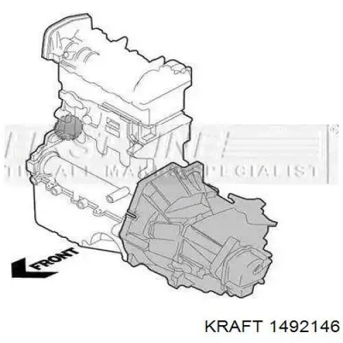 1492146 Kraft soporte de motor derecho